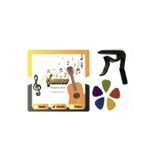 Şenses Müzik Market Akustik Gitar Tel Seti 0,10 + Metal Kapo - Pena 5 Adet