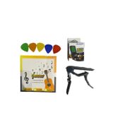 Şenses Müzik Market Müzik (4 Lü) Set Klasik Gitar Takım Tel + Metal Kapo + Akort Cihazı + 5 Adet Pena