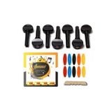 Şenses Müzik Market Nokta Sedefli Abanoz Bağlama Burgu + 0.25 (Bambamlı ) Divan Saz Teli + Tezene Seti + Eşik