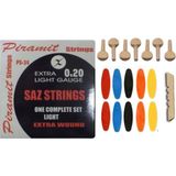 Şenses Müzik Profesyonel Piramit Uzun Sap 0.20 Bağlama Teli + 7 Adet Burgu+ 10 Adet Tezene + Eşik