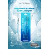 Sensidax Crystal Serıes-Diş Fırçası- Hassas Diş Eti ve Dişler Için Orta Sert Kıl Medıum-Koruma Kapaklı - Şeffaaf