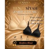 Sensiva Lingerie 2 ' Li Alıştırma Sütyeni Balen Telsiz Soft Bra -Ilk Sütyenim 2 ' Li Paket - 90-A - Siyah - Ten