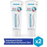Sensodyne 75 ml x 2 Hassasiyet Diş Eti ve Diş Minesi Diş Macunu Nane Ferahlığı ile Etkili