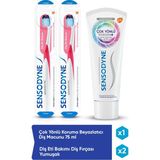 Sensodyne Diş Macunu 75 ml + Yumuşak Diş Eti Bakımı Diş Fırçası 2 Adet Hassas Dişler İçin