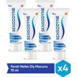 Sensodyne Ekstra Ferah Nefes Diş Macunu 75 ml x 4 Ferah Nefes Özelliği ile Ağız Bakımında Etkili