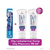 Sensodyne Klinik Beyazlık Diş Lekelerine Karşı Diş Macunu 75 Ml X 2 Adet + Oral-B Pro Flex 3D White Luxe Medium Diş Fırçası