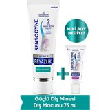 Sensodyne Klinik Beyazlık Güçlü Diş Minesi Diş Macunu 75ML Beyaz Renkli Etkili Temizlik