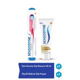 Sensodyne Tam Koruma 50 ml Diş Macunu + Diş Eti Bakımı Diş Fırçası