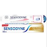 Sensodyne Tam Koruma Beyazlatıcı Diş Macunu 50 ml + Diş Fırçası Hassas Dişler İçin Özel Formül