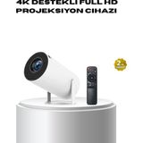 Senson 4K Destekli Full Hd Projeksiyon Cihazı – 130 Inç Geniş Ekran, Wifi ve HDMI Bağlantılı - Lisinya