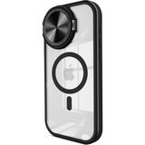 Senson Apple Iphone 15 Pro Kılıf Teleskop Lens Magsafe Silikon Kapak - Siyah