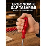 Senson Çelik 7'li Tornavida Seti Ergonomik Sap Profesyonel Kullanım - Lisinya