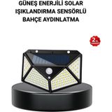 Senson Solar Bahçe Lambası 100 LED Hareket Sensörlü Güneş Enerjili Aydınlatma ( Lisinya )