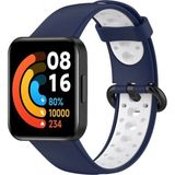Senson Xiaomi Redmi Watch 2 Spor Delikli Kordon (Saat Değildir) - Lacivert-Beyaz