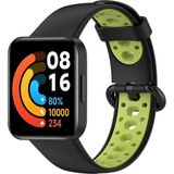Senson Xiaomi Redmi Watch 2 Spor Delikli Kordon (Saat Değildir) - Siyah-Yeşil