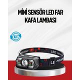 Sensörlü LED Kafa Lambası Kırmızı Beyaz Işık Ayarlanabilir - TOPRAK4591-3850 - Çok Renkli