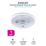 Sensörlü Tavan 360° Hareket Sensörlü Tavan Armatürü Çift Duylu Lamba Glop 1 Adet