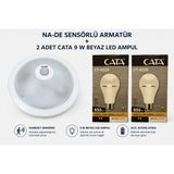 Sensörlü Tavan Lambası + 2 LED Ampul