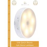 #SensörlüLamba Hareket Sensörlü Portatif LED Duvar Aydınlatma Modu Usb Şarjlı Beyaz Işık Gece Lambas