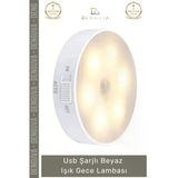 #Sensörlülamba Hareket Sensörlü Portatif Led Duvar Aydınlatma Modu Usb Şarjlı Beyaz Işık Gece Lambası - 2 Adet