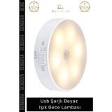 #Sensörlülamba Hareket Sensörlü Şarjlı Led Akıllı Otomatik Pratik Modern Usb Şarjlı Beyaz Işık Gece Lambası