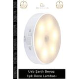 #SensörlüLamba Hareket Sensörlü Şarjlı LED Akıllı Otomatik Pratik Modern Usb Şarjlı Beyaz Işık Gece