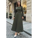 SENSTIL Piliseli Aerobin Elbise Haki SS2339