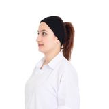 Sensu Dikişsiz Kadın Penye Tesettür Bandana Spor Saç Bandı,Sıyah Standart