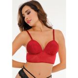 Sensu Kadın Ayarlanabilir Askılı Bralet Büstiyer - Bra2023 Bordo