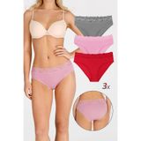Sensu Kadın Bambu Kumaş Beli Dantelli Slip Külot 3'Lü Paket Set Kts1093,Model2 L