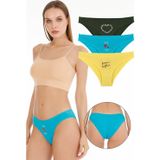 Sensu Kadın Baskılı Slip Külot 3'Lü Paket Set Kts1104