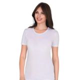 Sensu Kadın Bisiklet Yaka Basic T-Shirt Beyaz Renk Tsr1006,Renkli M