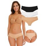 Sensu Kadın - Brazilian Panty Lazer Kesim Külot 3'Lü Paket Set Karışık,Karışık L/Xl