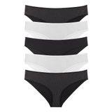 Sensu Kadın Büyük Beden Puantiyeli Model - 5li Slip Külot Set - KTS3066 - Karışık - 3XL