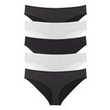 Sensu Kadın Büyük Beden Puantiyeli Model - 5li Slip Külot Set - KTS3066 - Karışık - 4XL