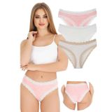 Sensu Kadın Dantelli Karışık Renkler Slip Külot 3'Lü Paket Set Kts1501