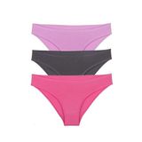Sensu Kadın Düz Slip Model Külot 3'Lü Paket Set Kt1105,Renkli S