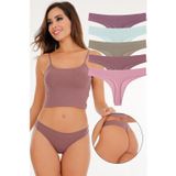 Sensu Kadın Fitilli Soft Renkler 5'Li Tanga Külot Set - Kts3052