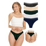 Sensu Kadın Full Dantelli 5'Li Külot Paket Set,Model1 S