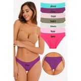 Sensu Kadın Gün Baskılı 7'Li Slip Bikini Külot,Model6 Xl