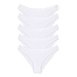 Sensu Kadın Günlük Pamuklu Külot Beyaz Bikini Model 5'Li Paket Kts1057,1056 Xl