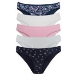 Sensu Kadın Günlük Pamuklu Külot Karışık Renkler Slip 5'Li Paket Set Kts1102,Çok Renkli S
