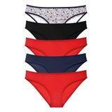 Sensu Kadın Günlük Pamuklu Külot Karışık Renkler Slip 5'Li Set - Kts1012