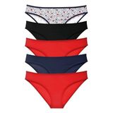 Sensu Kadın Günlük Pamuklu Külot Karışık Renkler Slip 5'Li Set - Kts1012,Çok Renkli Xl