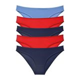 Sensu Kadın Günlük Pamuklu Külot Karışık Renkler Slip 5'Li Set - Kts1023,Renkli L