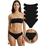 Sensu Kadın Günlük Pamuklu Külot Siyah Bikini Model 5'li Paket KTS1056