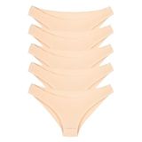 Sensu Kadın Günlük Pamuklu Külot Ten Bikini Model 5'Li Paket Kts1057,1058 M