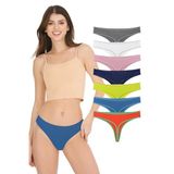 Sensu Kadın Günlük Pamuklu Tanga Külot 7li Paket Set KTS3078 KARIŞIK LARGE