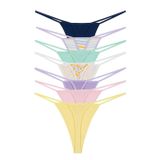 Sensu Kadın Ipli Brazilian Tanga 5'Li Külot Set Desenli Karışık Renkler -Kts3023,Karışık S