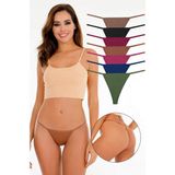 Sensu Kadın Ipli Brazilian Tanga 7Li Külot Set Karışık Renkler Kts3022